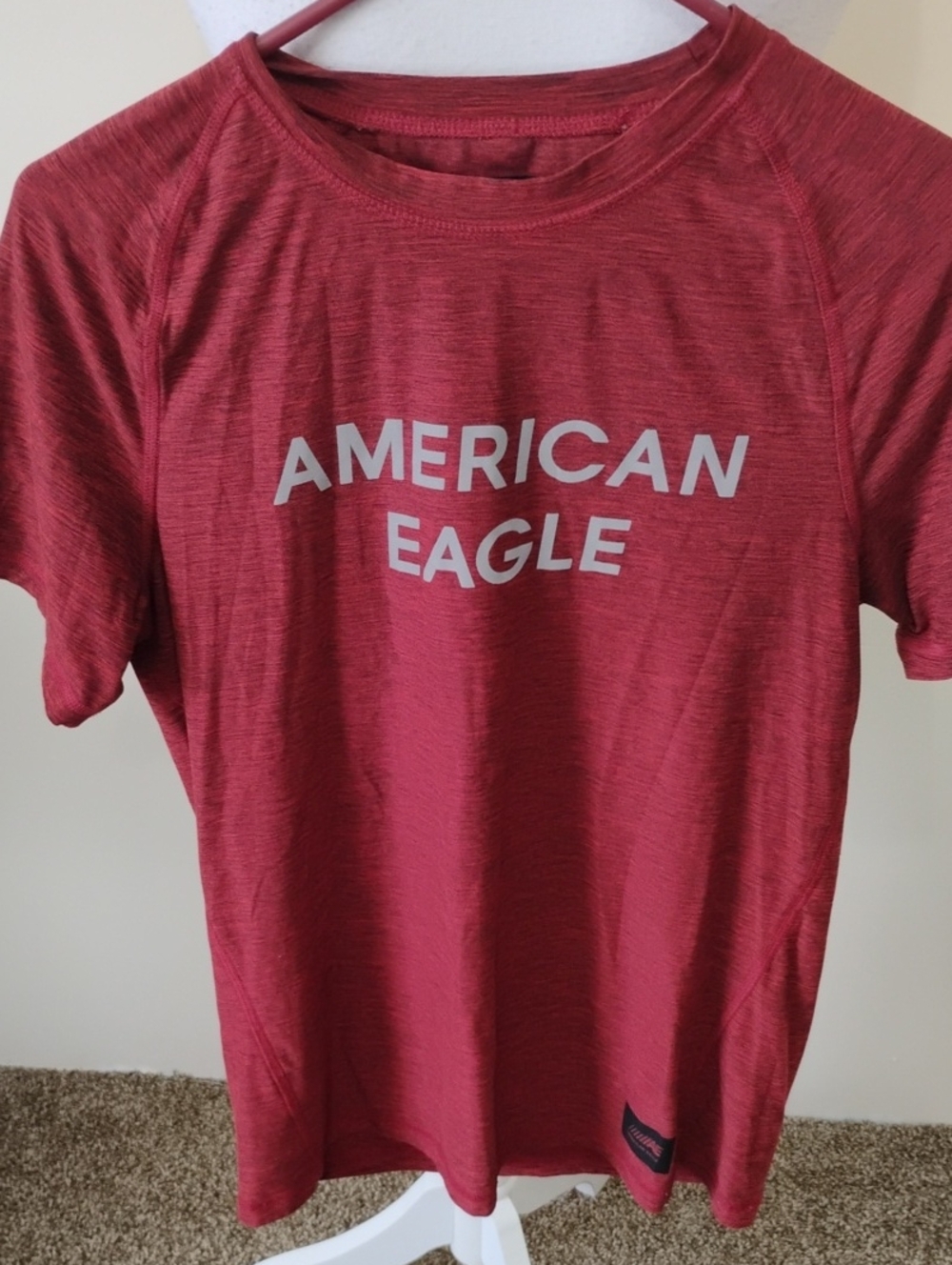 Men's American Eagle Outfitters Red Short Sleeve Logo Tee